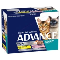 Advance Cat Food Pouch Adult Multipack With Chicken & Ocean Fish