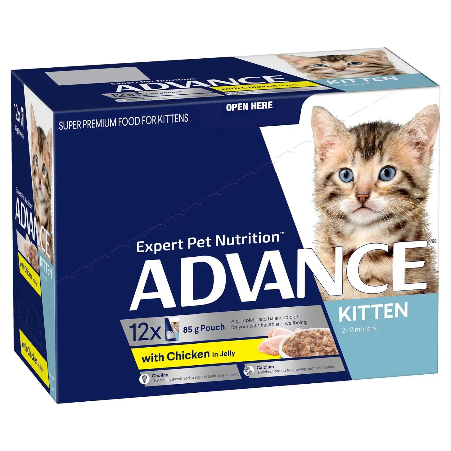 Advance Cat Food Pouch Kitten With Chicken In Jelly 4 Advance Cat Food Pouch Kitten With Chicken In Jelly - Image 2