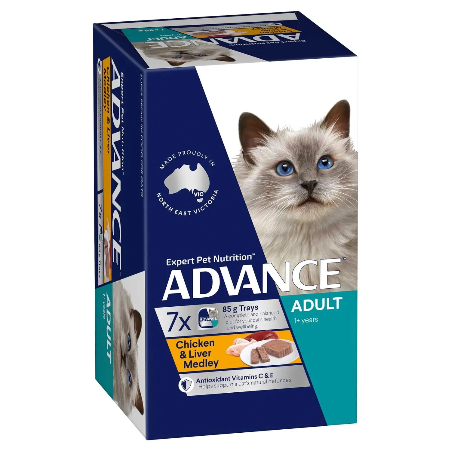 Advance Cat Food Tray Adult Chicken & Liver 4 Advance Cat Food Tray Adult Chicken & Liver - Image 2