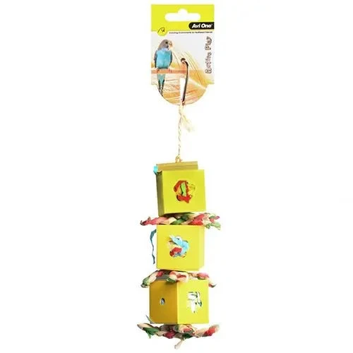 Avi One Bird Toy Boxes With Paper & Beads 3 Avi One Bird Toy Boxes With Paper & Beads