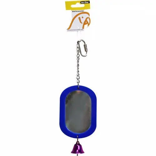 Avi One Bird Toy Mirror With Bell Oval 3 Avi One Bird Toy Mirror With Bell Oval