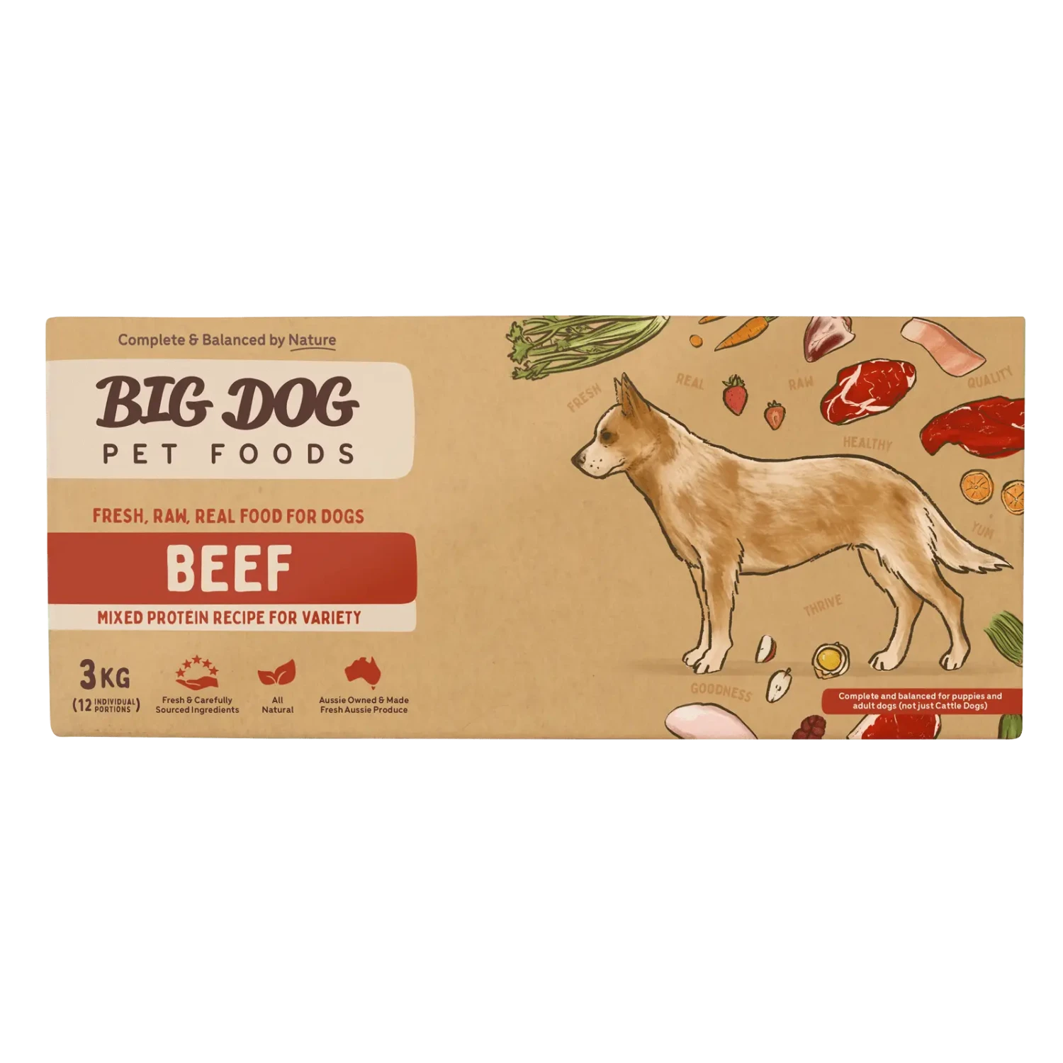 Big Dog Raw Dog Food Beef 3kg 12pk 5 Big Dog Raw Dog Food Beef 3kg 12pk - Image 3