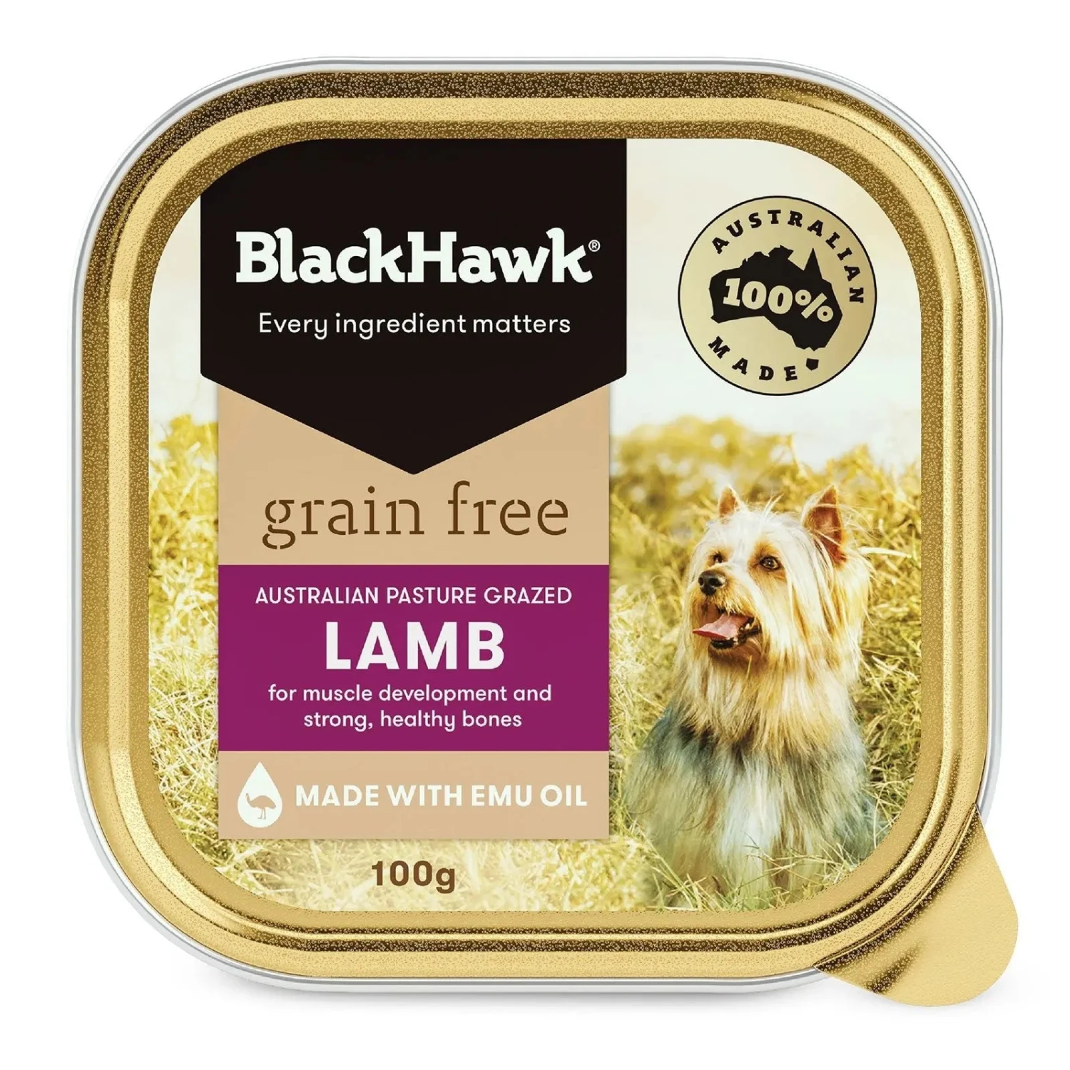 Black Hawk Grain Free Dog Food Tray Lamb 3 Black Hawk Grain Free Dog Food Tray Lamb