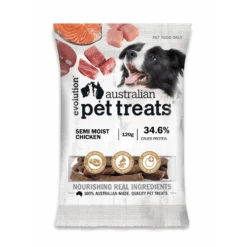 Evolution Australian Pet Treats Chicken Jerky Semi Moist Dog Treat