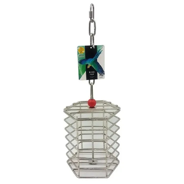 Featherland Paradise Bird Toy Stainless Steel Baffle Cage 3 Featherland Paradise Bird Toy Stainless Steel Baffle Cage