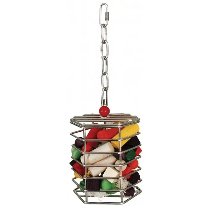 Featherland Paradise Bird Toy Stainless Steel Baffle Cage 4 Featherland Paradise Bird Toy Stainless Steel Baffle Cage - Image 2