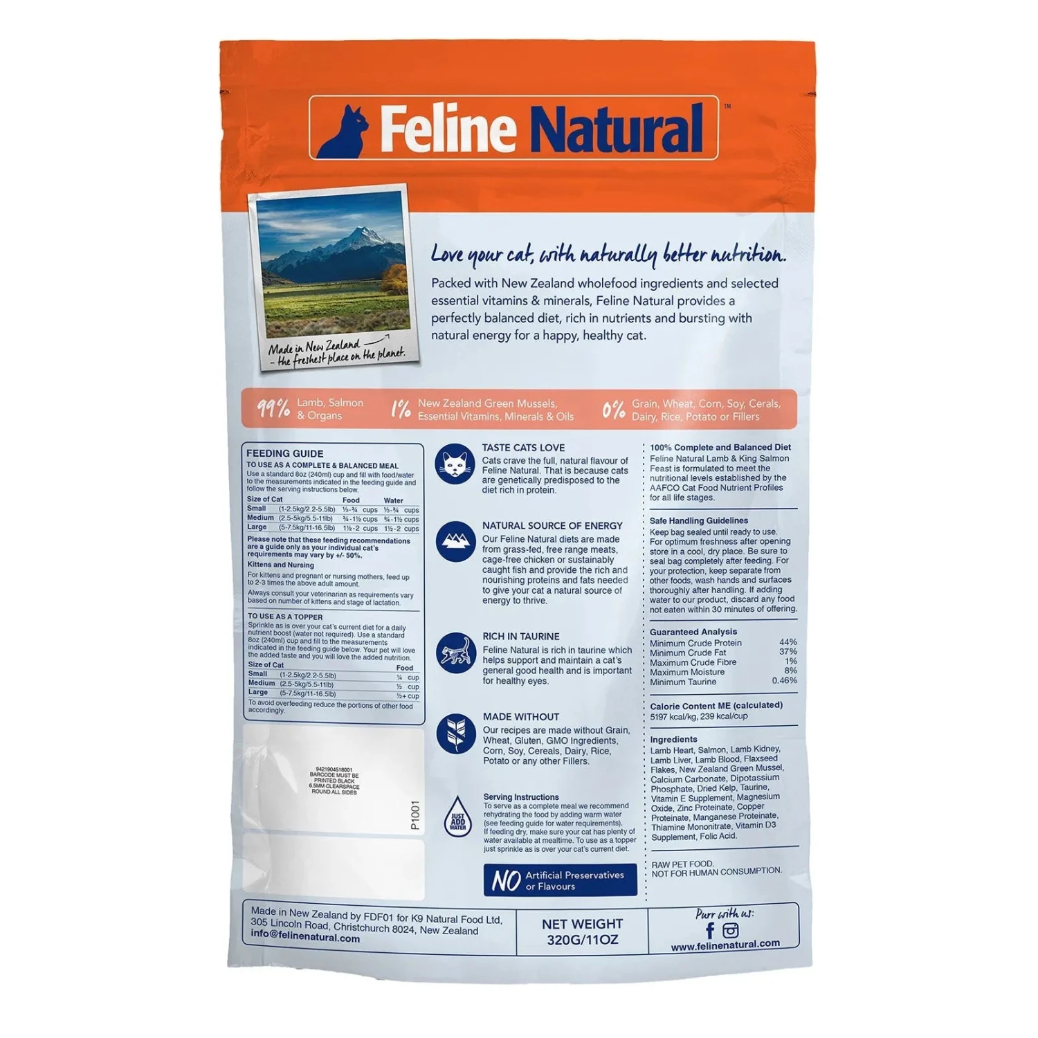 Feline Natural Cat Food Lamb & King Salmon 4 Feline Natural Cat Food Lamb & King Salmon - Image 2