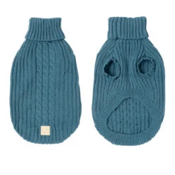 Fuzzyard Life Knitted Dog Coat - French Blue