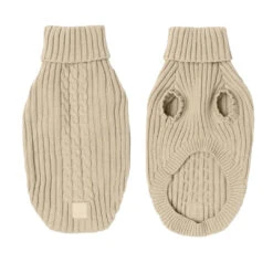 Fuzzyard Life Knitted Dog Coat - Sandstone