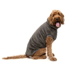 Fuzzyard Turtle Teddy Dog Jumper - Gunmetal Grey -Pet Supplies Sales fuzzyard turtle teddy dog jumper gunmetal greykellyville pets 653399