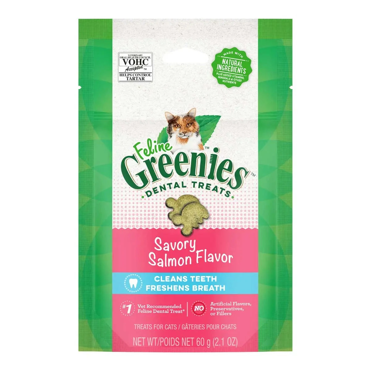 Greenies Dental Salmon Cat Treats 3 Greenies Dental Salmon Cat Treats