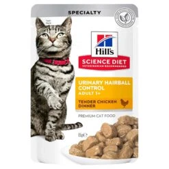 Hills Hill's Science Diet Cat Food Pouch Adult Urinary Hairball Control Chicken