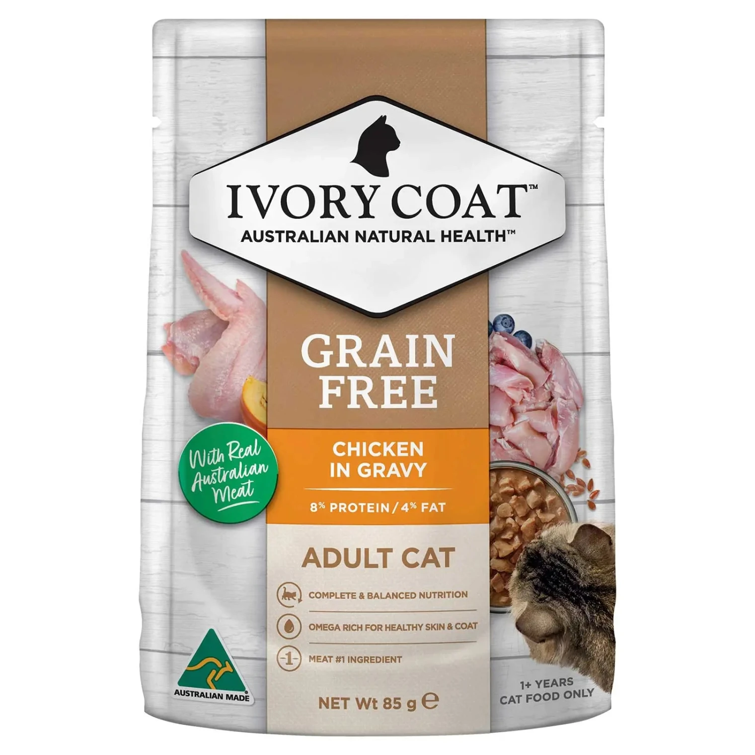 Ivory Coat Cat Food Pouch Adult Chicken In Gravy 3 Ivory Coat Cat Food Pouch Adult Chicken In Gravy