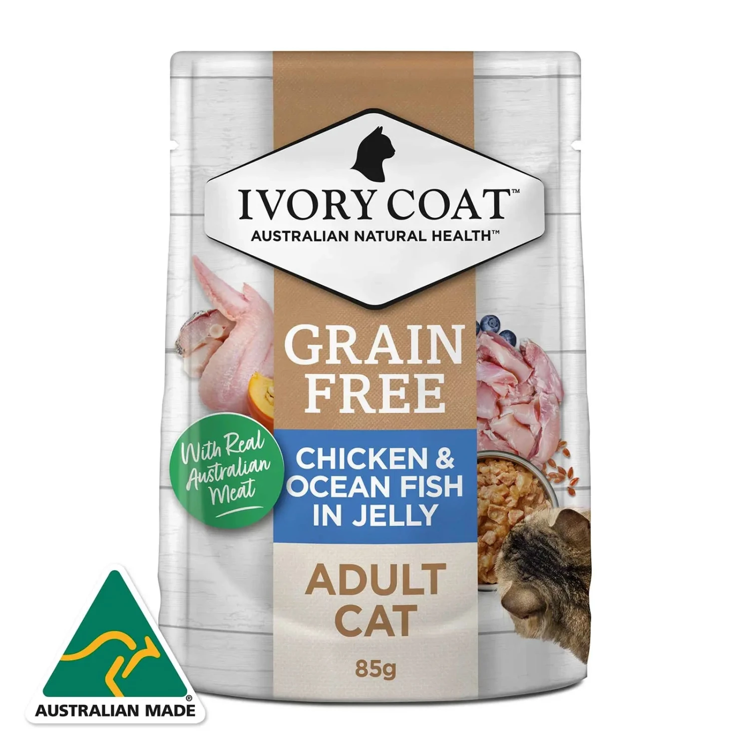 Ivory Coat Cat Food Pouch Adult Chicken & Ocean Fish In Jelly 12 Ivory Coat Cat Food Pouch Adult Chicken & Ocean Fish In Jelly - Image 10