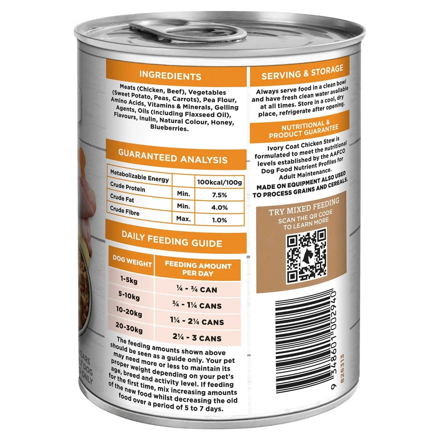 Ivory Coat Grain Free Dog Food Can Adult Chicken Stew 5 Ivory Coat Grain Free Dog Food Can Adult Chicken Stew - Image 3