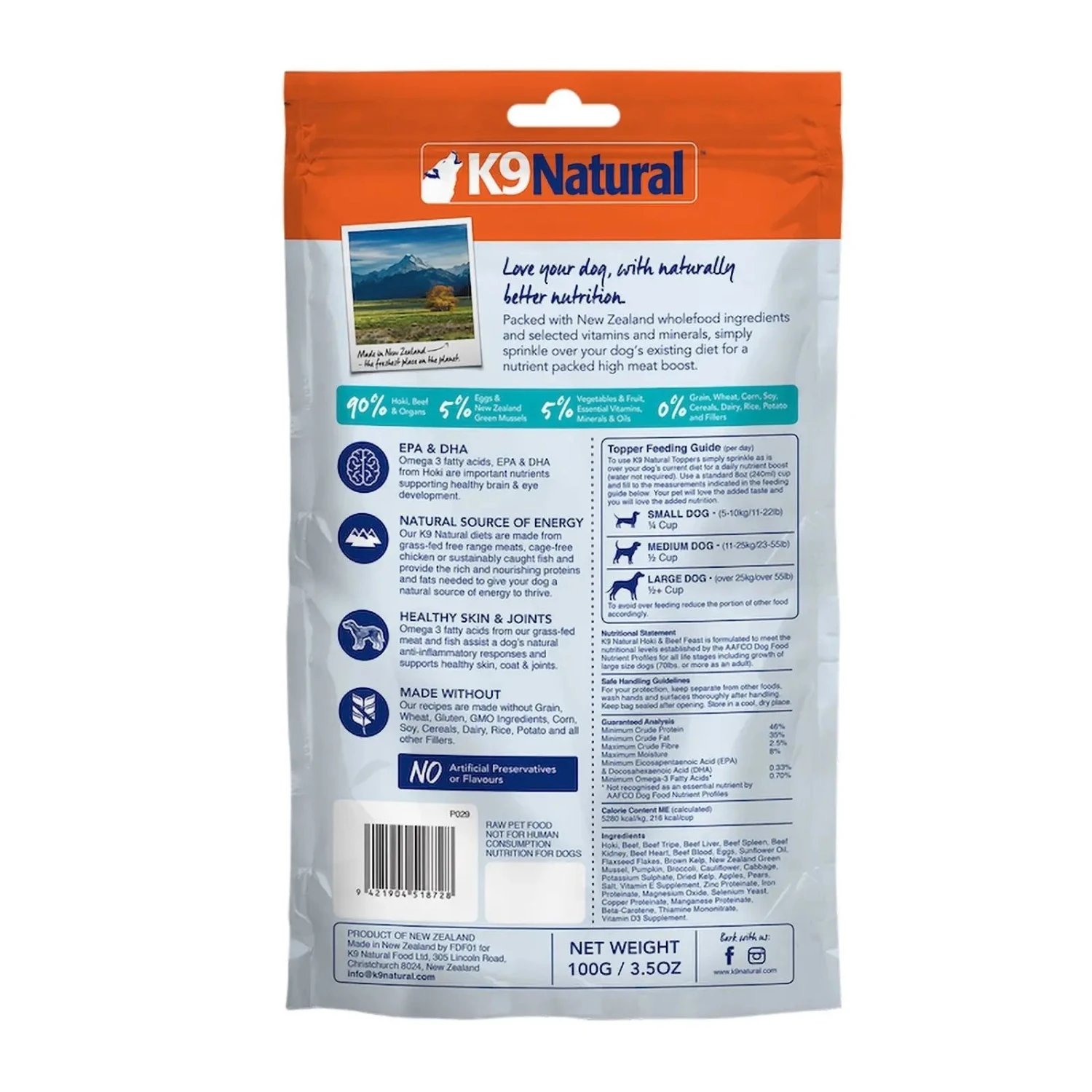 K9 Natural Dog Food Beef & Hoki 6 K9 Natural Dog Food Beef & Hoki - Image 4