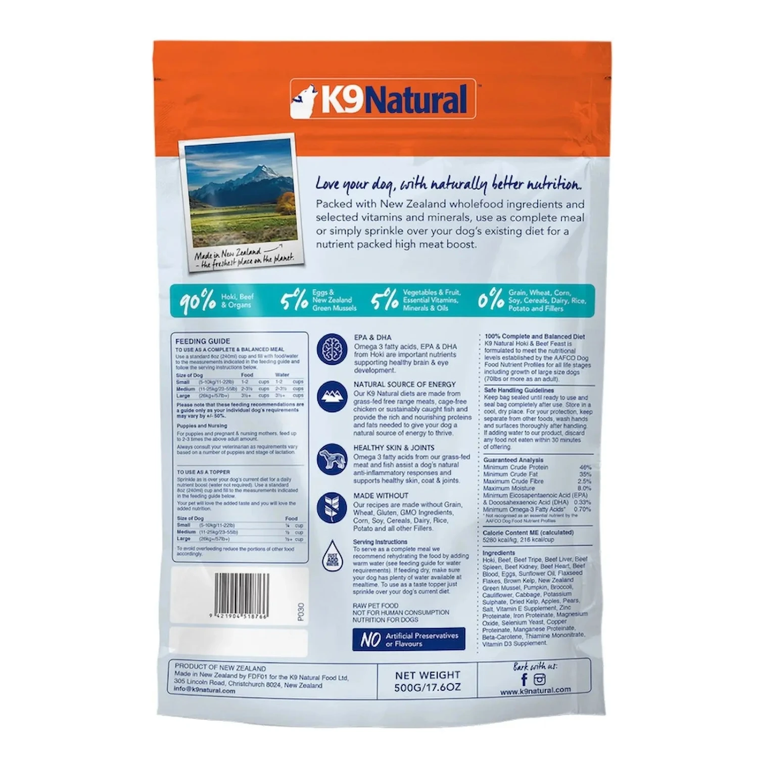 K9 Natural Dog Food Beef & Hoki 4 K9 Natural Dog Food Beef & Hoki - Image 2