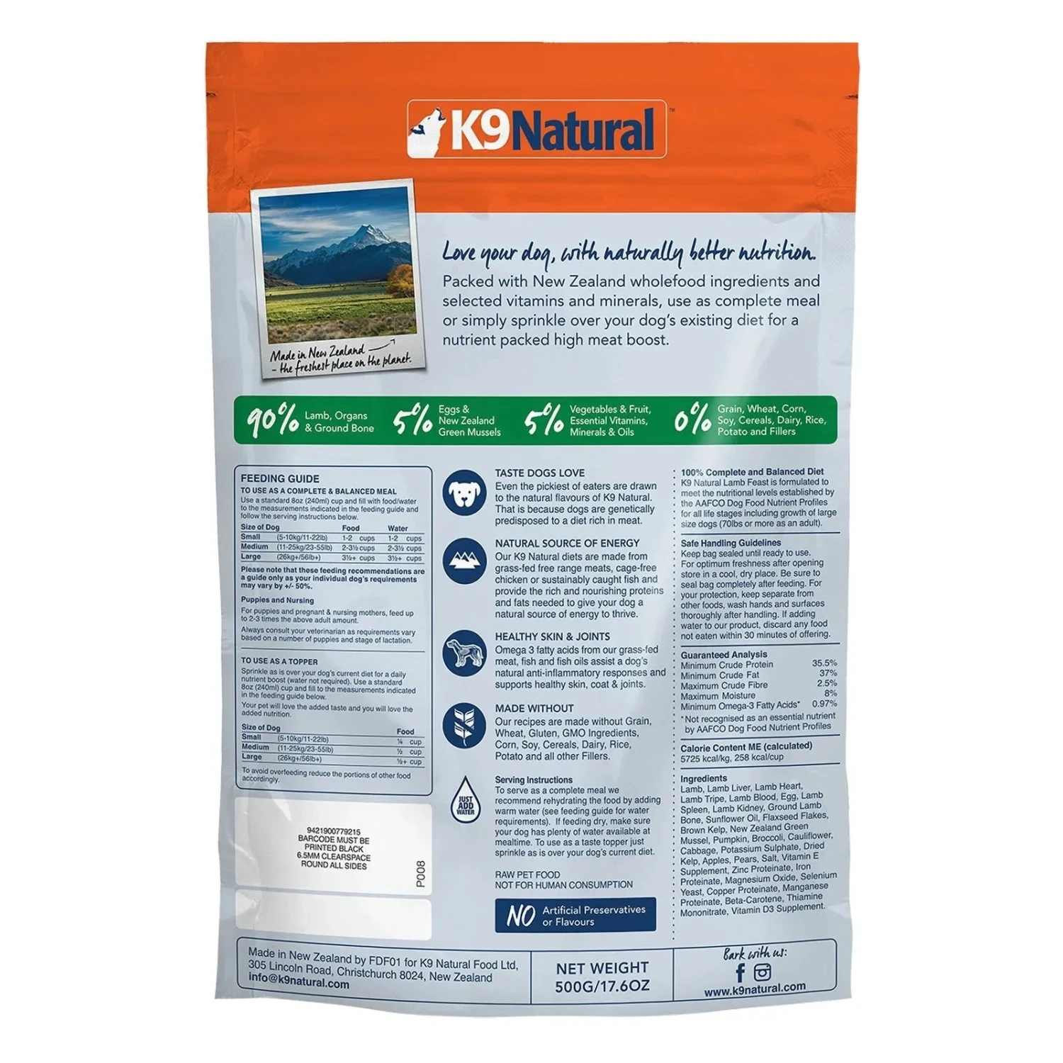 K9 Natural Dog Food Lamb 4 K9 Natural Dog Food Lamb - Image 2
