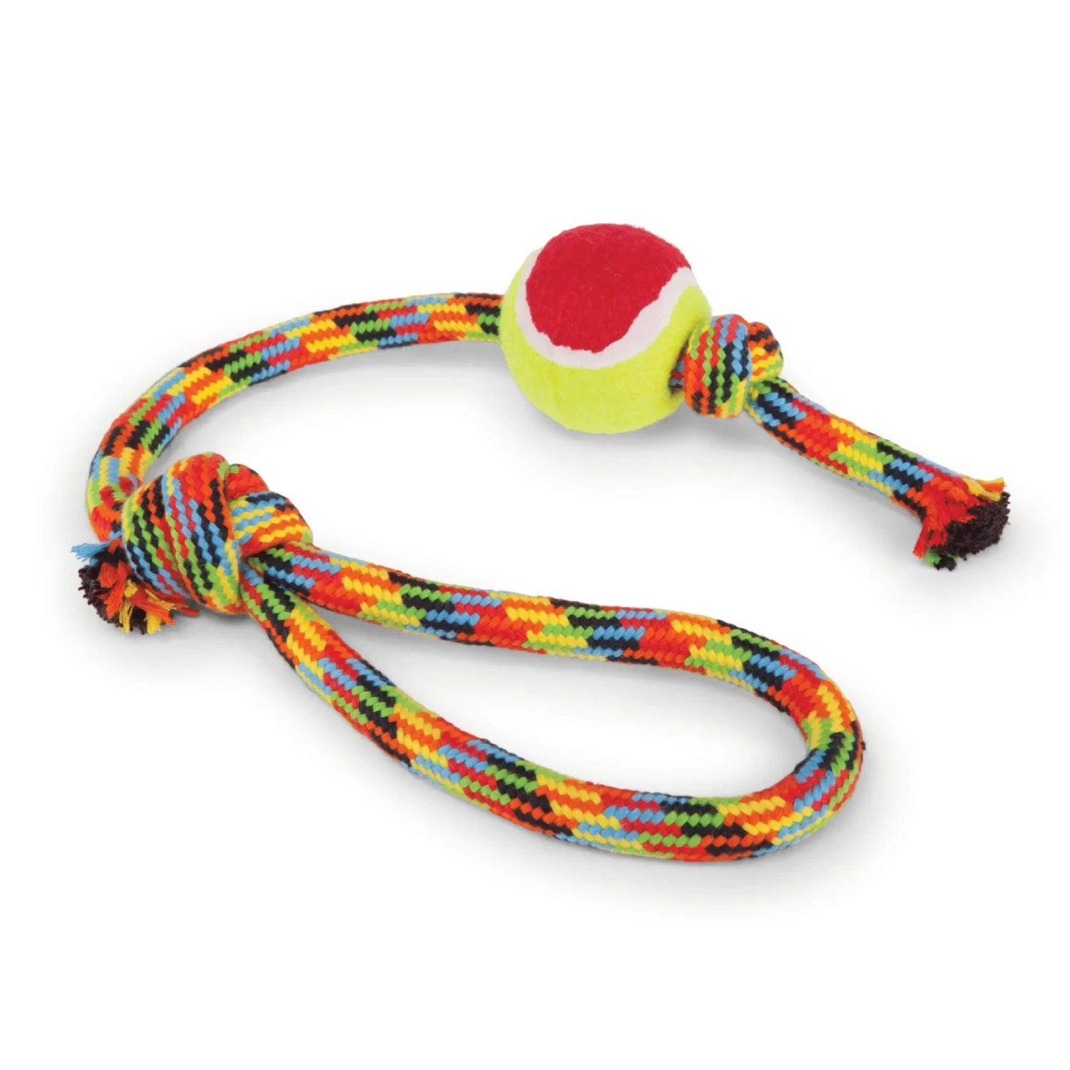 Kazoo Braided Rope Sling Tennis Ball Dog Toy 3 Kazoo Braided Rope Sling Tennis Ball Dog Toy