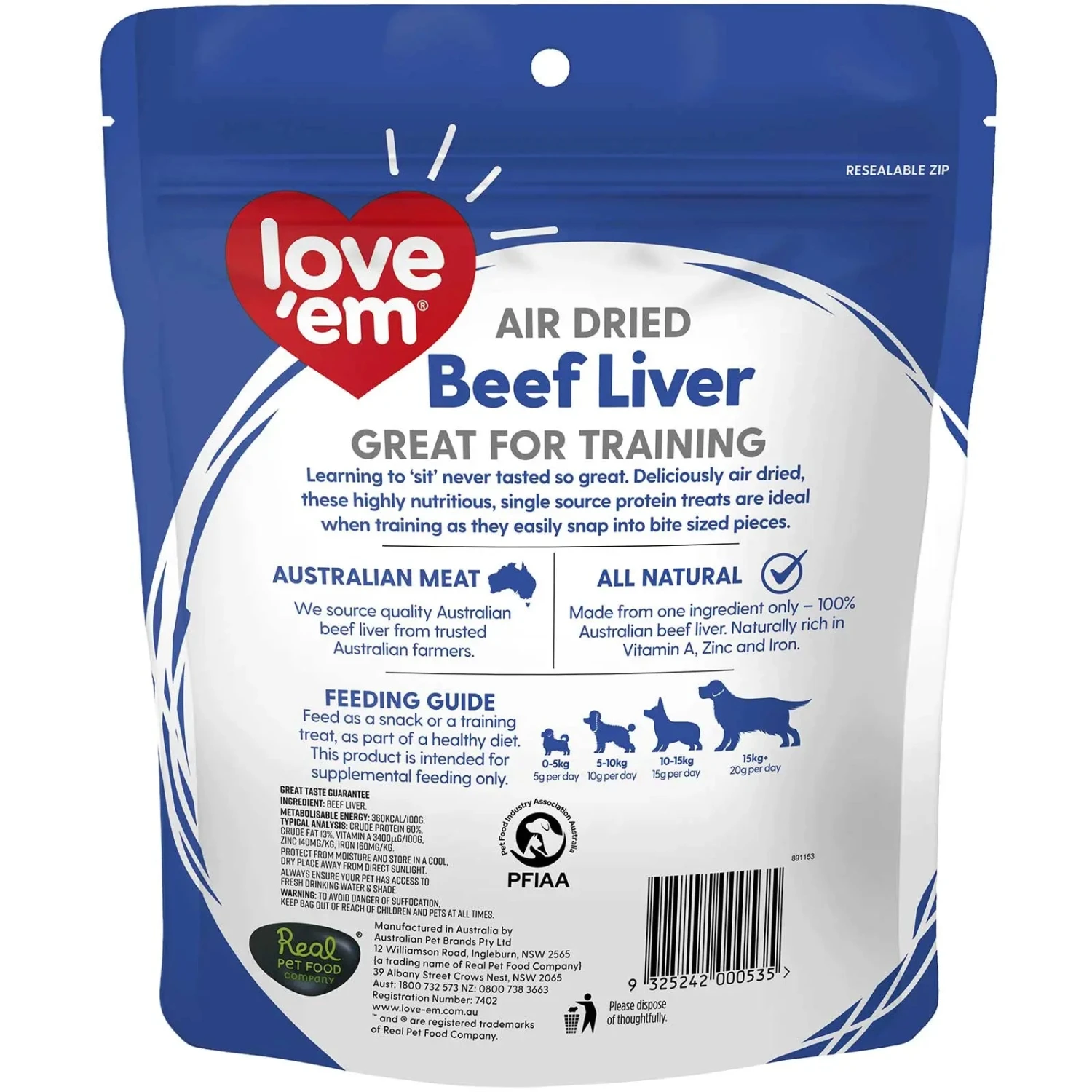 Love'em Air Dried Beef Liver Dog Treats 4 Love'em Air Dried Beef Liver Dog Treats - Image 2