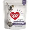 Love'em Air Dried Lamb Liver Dog Treats -Pet Supplies Sales loveem air dried lamb liver dog treatskellyville pets 935187