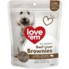 Love'em Beef Liver Brownies Dog Treats -Pet Supplies Sales loveem beef liver brownies dog treatskellyville pets 407347