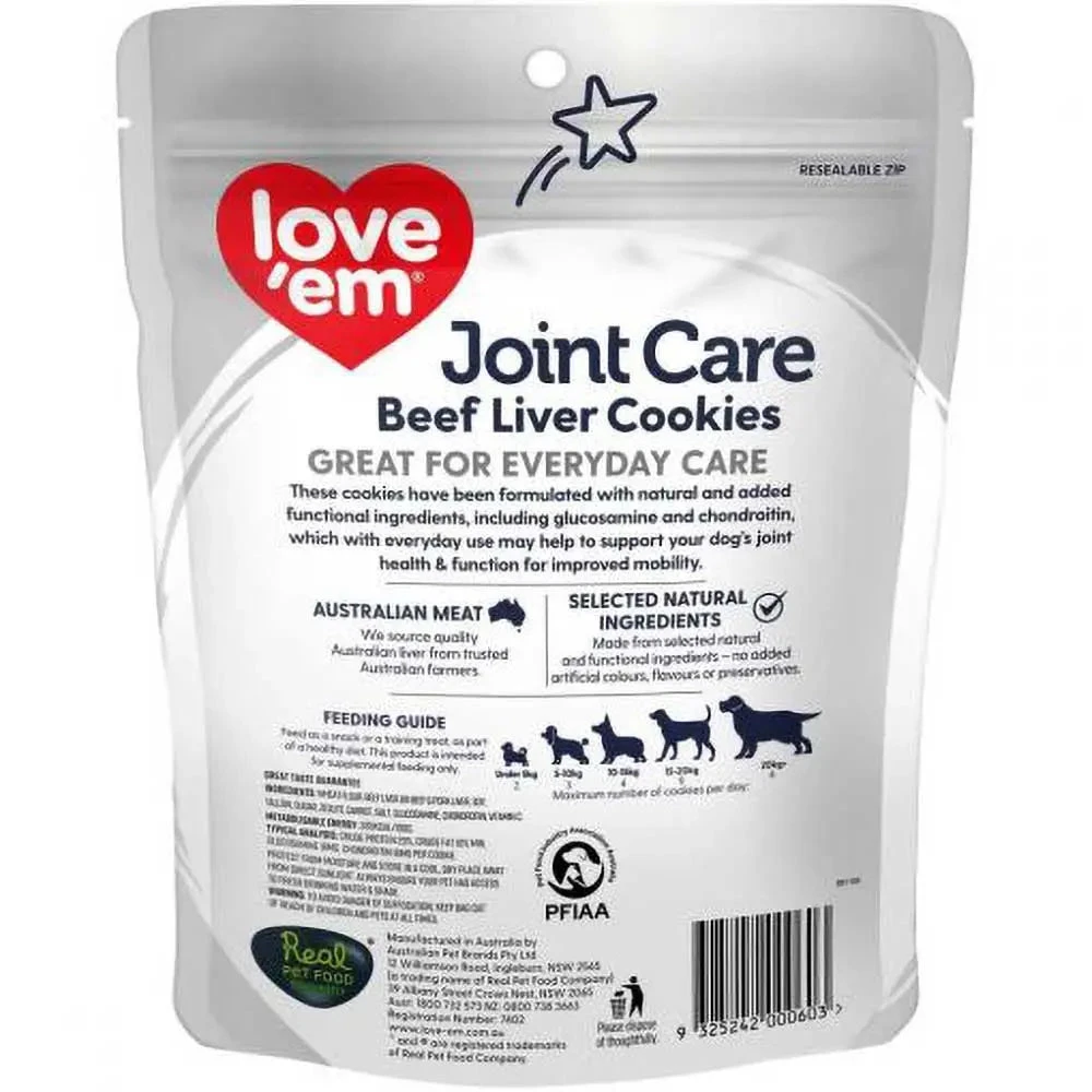 Love'em Joint Care Beef Liver Cookie Dog Treats 4 Love'em Joint Care Beef Liver Cookie Dog Treats - Image 2