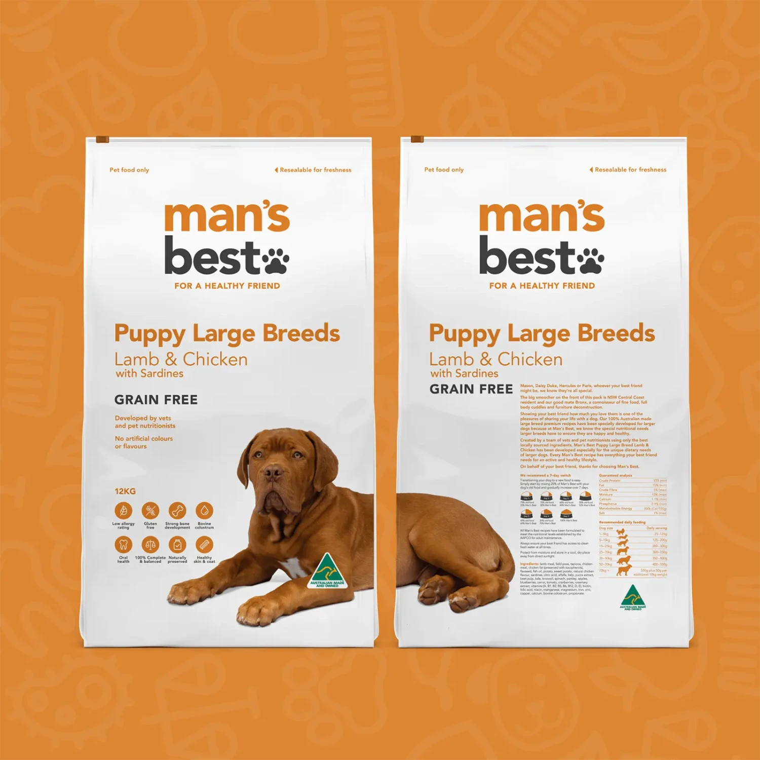 Man's Best Dog Food Puppy Large Breed Lamb & Chicken With Sardines 5 Man's Best Dog Food Puppy Large Breed Lamb & Chicken With Sardines - Image 3