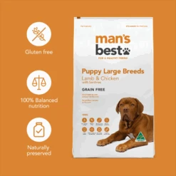 Man's Best Dog Food Puppy Large Breed Lamb & Chicken With Sardines 13 Man's Best Dog Food Puppy Large Breed Lamb & Chicken With Sardines -Pet Supplies Sales mans best dog food puppy large breed lamb chicken with sardineskellyville pets 618487