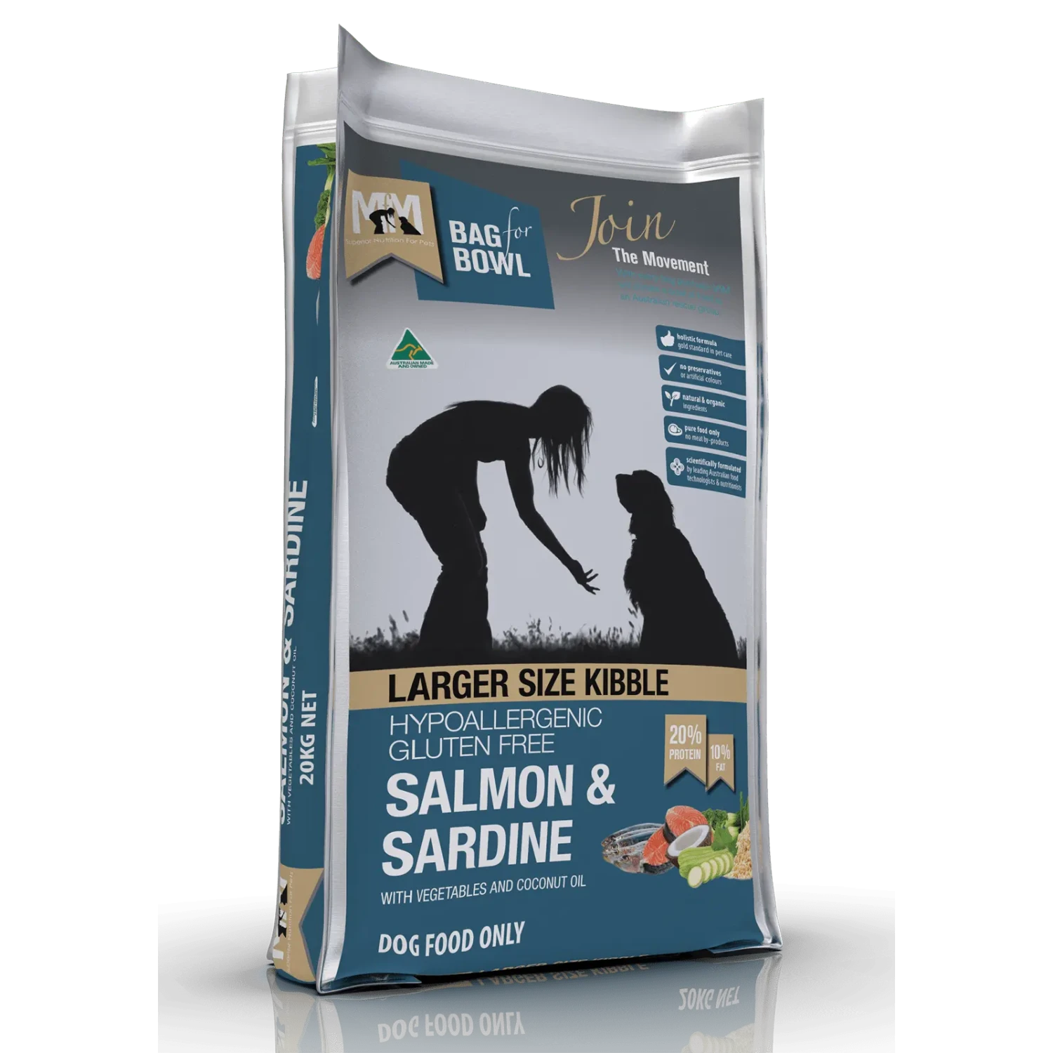 Meals For Mutts Dog Food Adult Large Kibble Salmon & Sardine 3 Meals For Mutts Dog Food Adult Large Kibble Salmon & Sardine