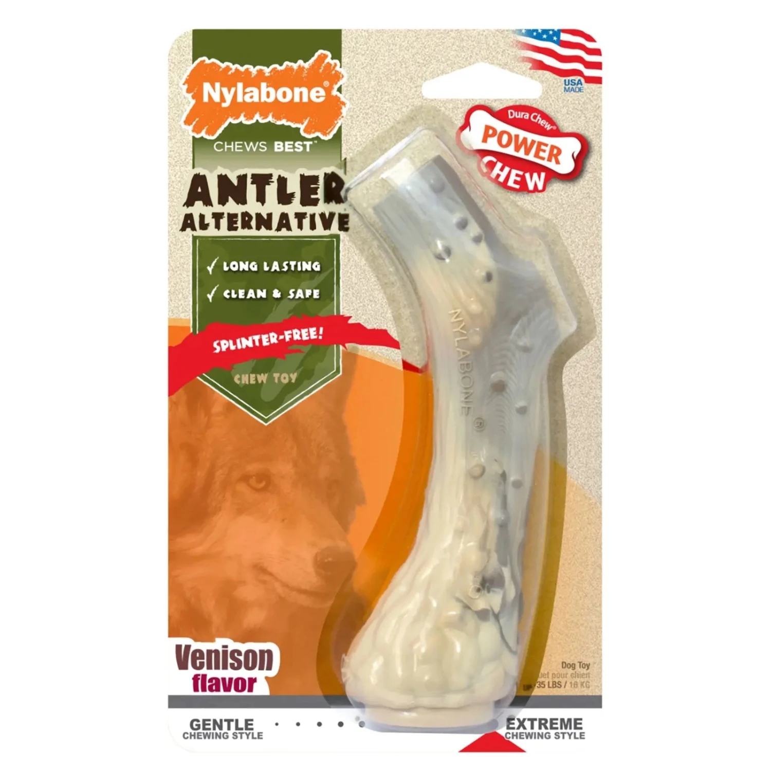 Nylabone PowerChew Venison Antler Dog Toy 3 Nylabone PowerChew Venison Antler Dog Toy