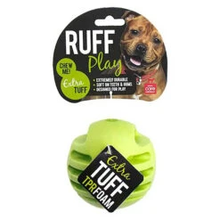 Ruff Play Dental Dog Toy Treat Ball Foam