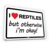 Sticker I Love Reptiles But Otherwise I'm Okay -Pet Supplies Sales sticker i love reptiles but otherwise im okaykellyville pets 978458
