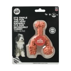 Tasty Bone Nylon Trio Bacon Dog Toy -Pet Supplies Sales tasty bone nylon trio bacon dog toykellyville pets 113807