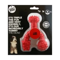 Tasty Bone Nylon Trio Beef Dog Toy -Pet Supplies Sales tasty bone nylon trio beef dog toykellyville pets 124465