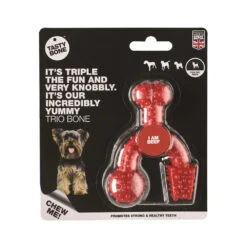 Tasty Bone Nylon Trio Beef Dog Toy -Pet Supplies Sales tasty bone nylon trio beef dog toykellyville pets 507759