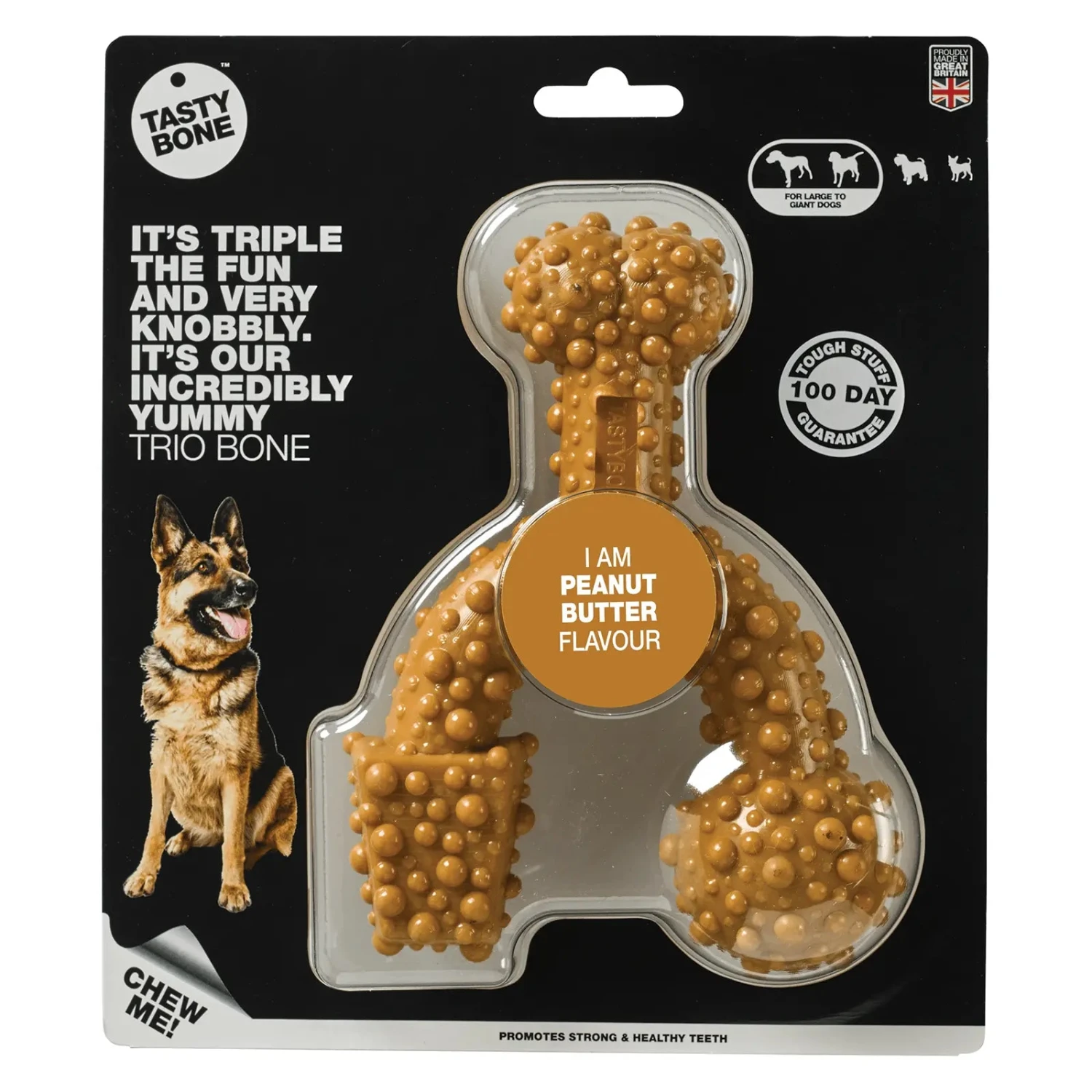 Tasty Bone Nylon Trio Peanut Butter Dog Toy 3 Tasty Bone Nylon Trio Peanut Butter Dog Toy