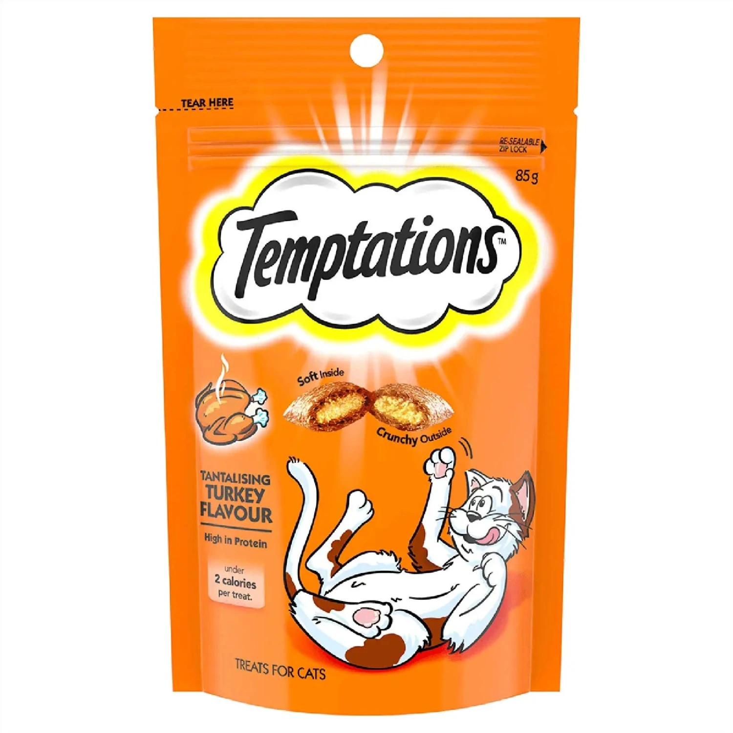 Temptations Tantalising Turkey Flavour Cat Treats 3 Temptations Tantalising Turkey Flavour Cat Treats