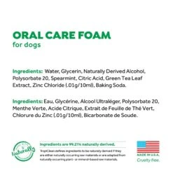 TropiClean Fresh Breath Mint Foam For Dogs -Pet Supplies Sales tropiclean fresh breath mint foam for dogskellyville pets 790522